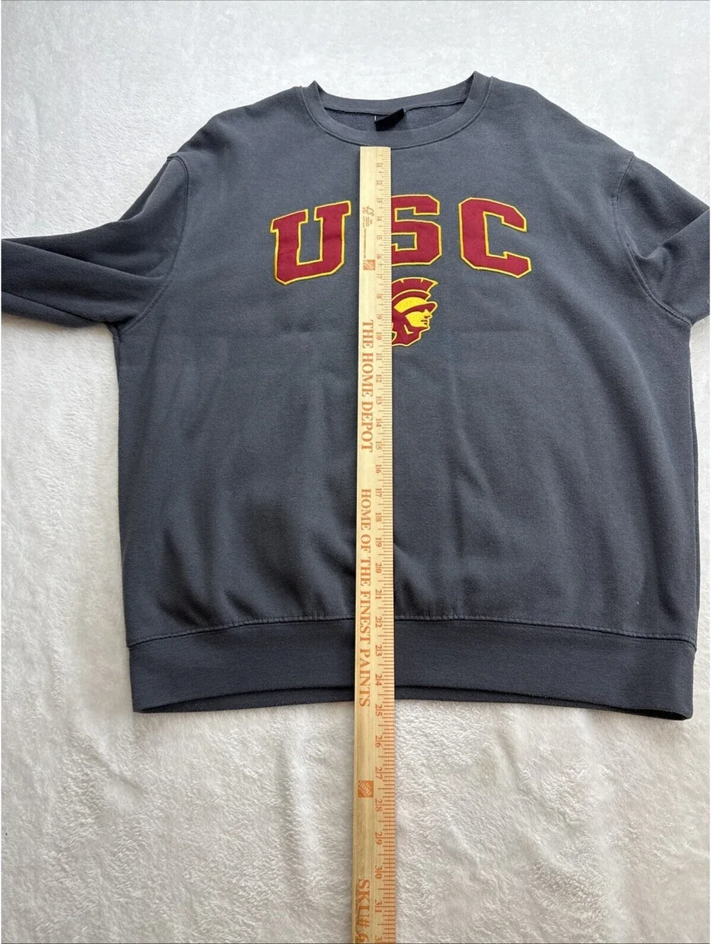 Vintage 90s USC Trojans Embroidered Crewneck Sweatshirt Adult XL Gray Colosseum